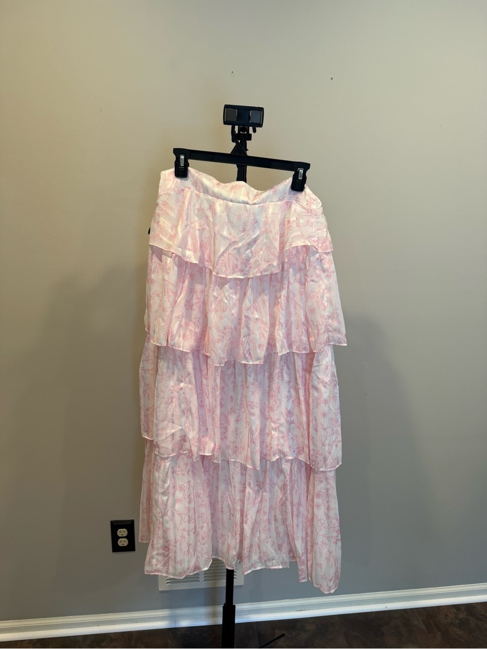 Altar'd State Pink Tiered Maxi Skirt - Picture 6 of 6